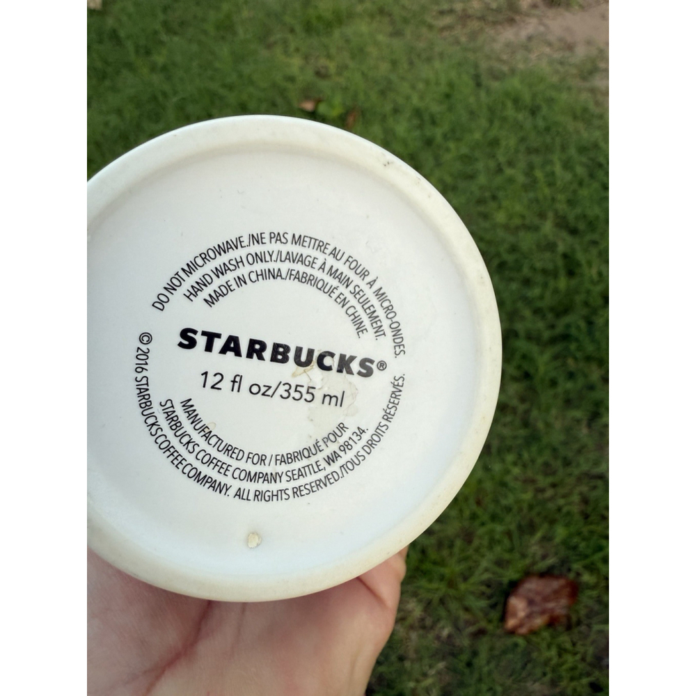 Starbucks Red Ceramic Tumbler 2016 Writable 12oz with Lid 12oz 355ml - Picture 8 of 8